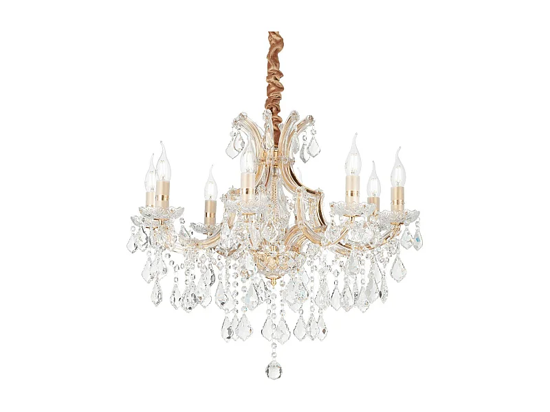 Ideal Lux Napoleon - Lámpara colgante de 8 luces Dorado