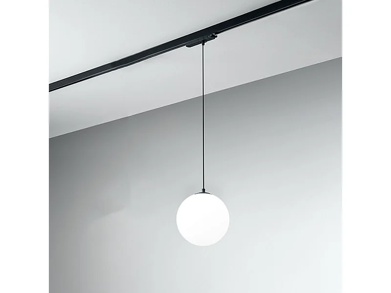 Sospensione Moderna Per Sistema In Binario Nero Led Grande