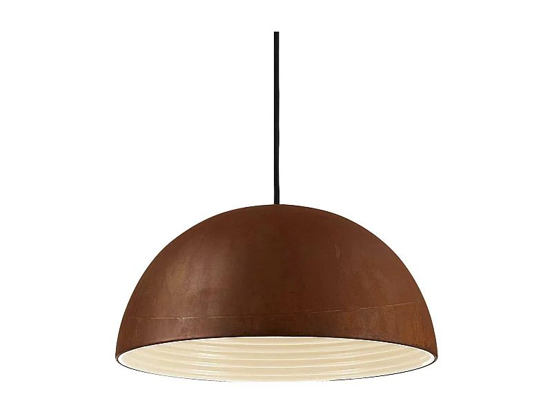 Sospensione Rustica-Country Folk Metallo Coffee 1 Luce E27 D40Cm