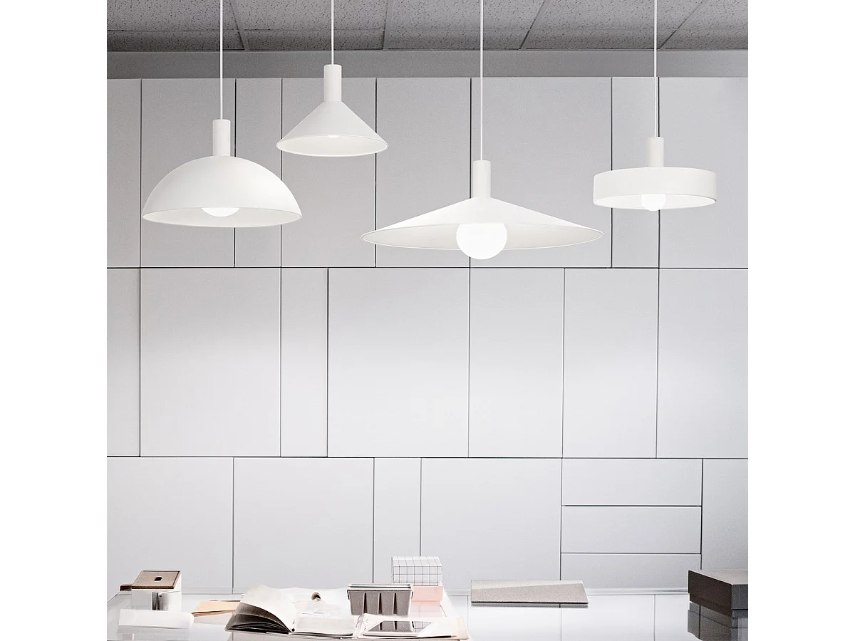 Ideal Lux MIX Lámpara de techo colgante fina redonda blanca