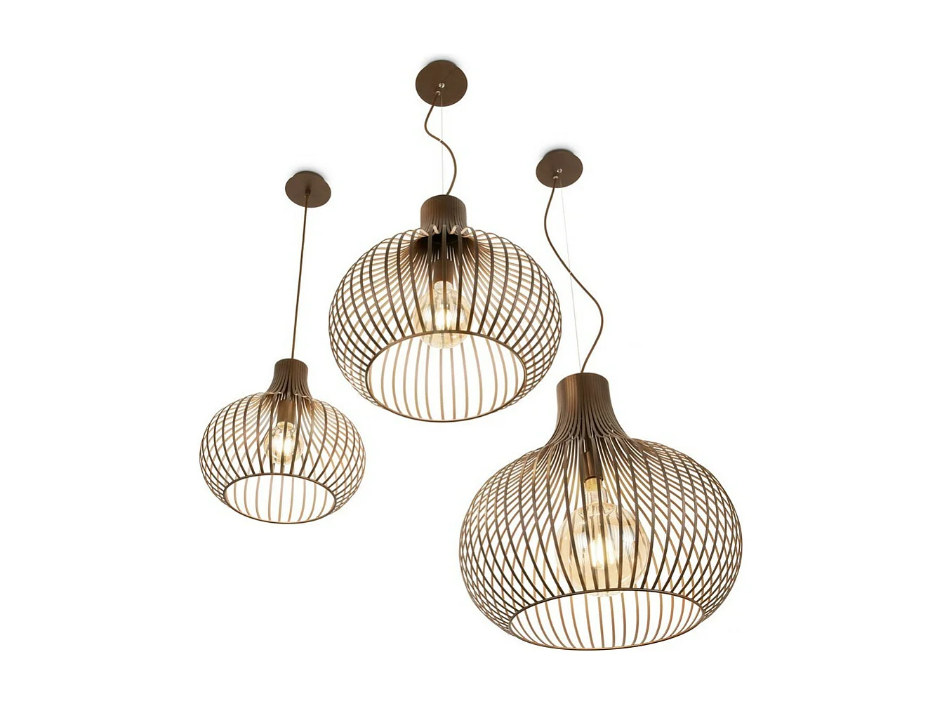 Ideal Lux Onion - 1 luce a sospensione a soffitto marrone