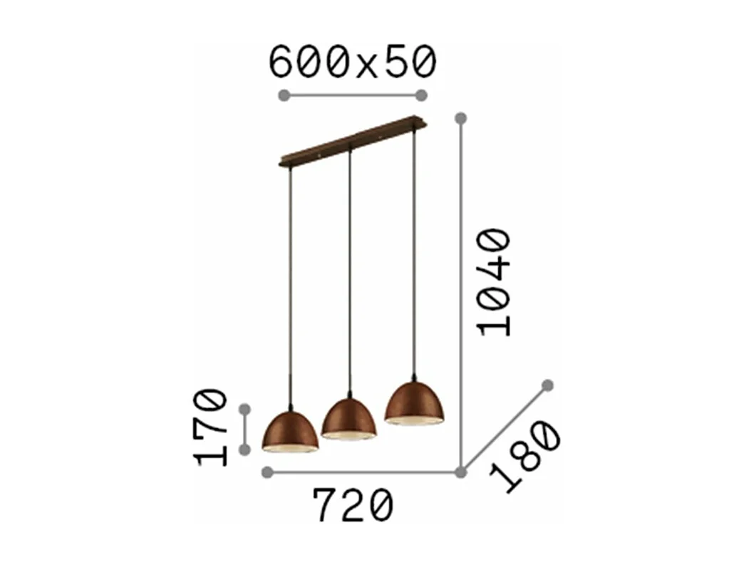 Hanging lamp folk sp3 brown / Default Title