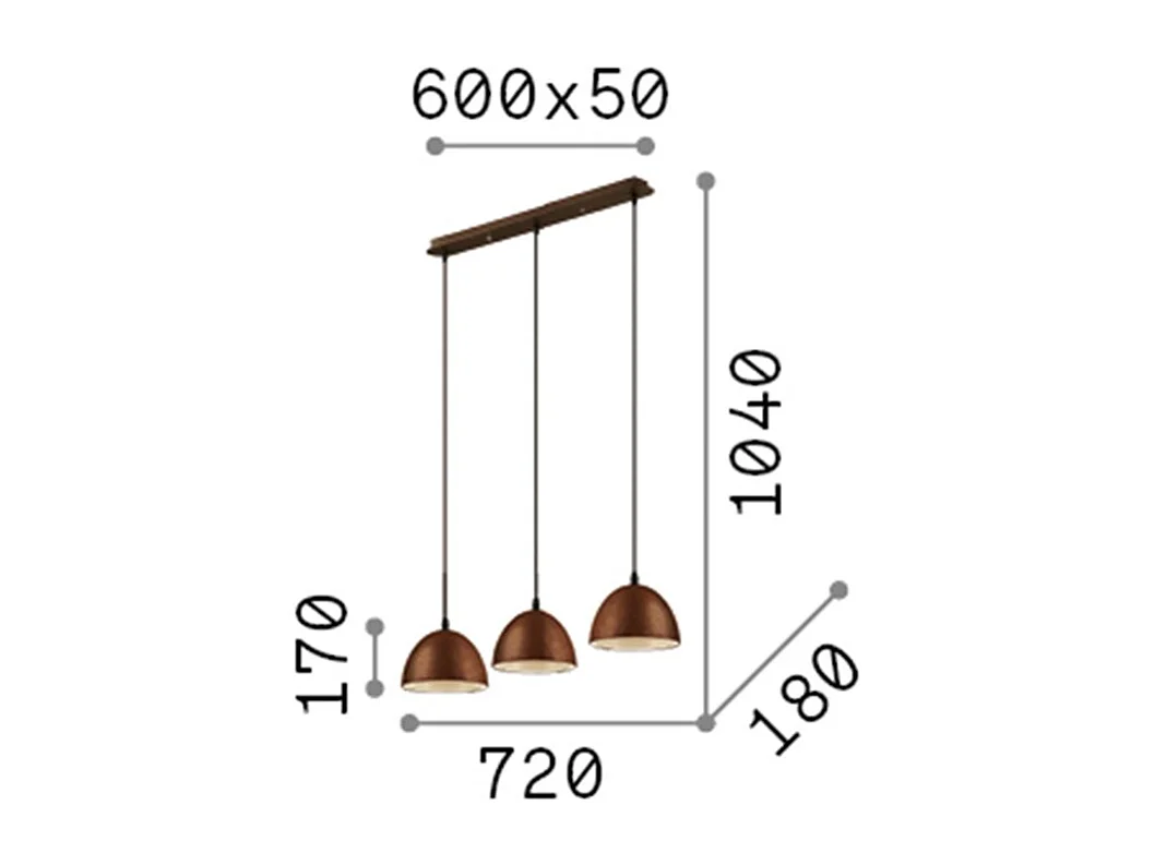 Hanging lamp folk sp3 brown / Default Title