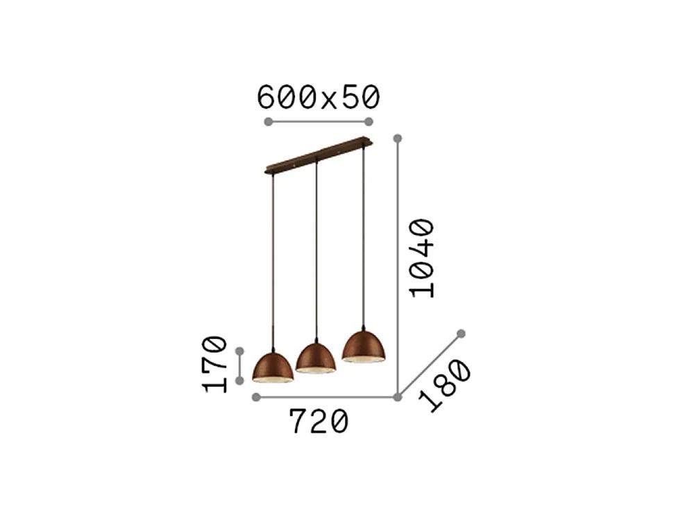 Hanging lamp folk sp3 brown / Default Title