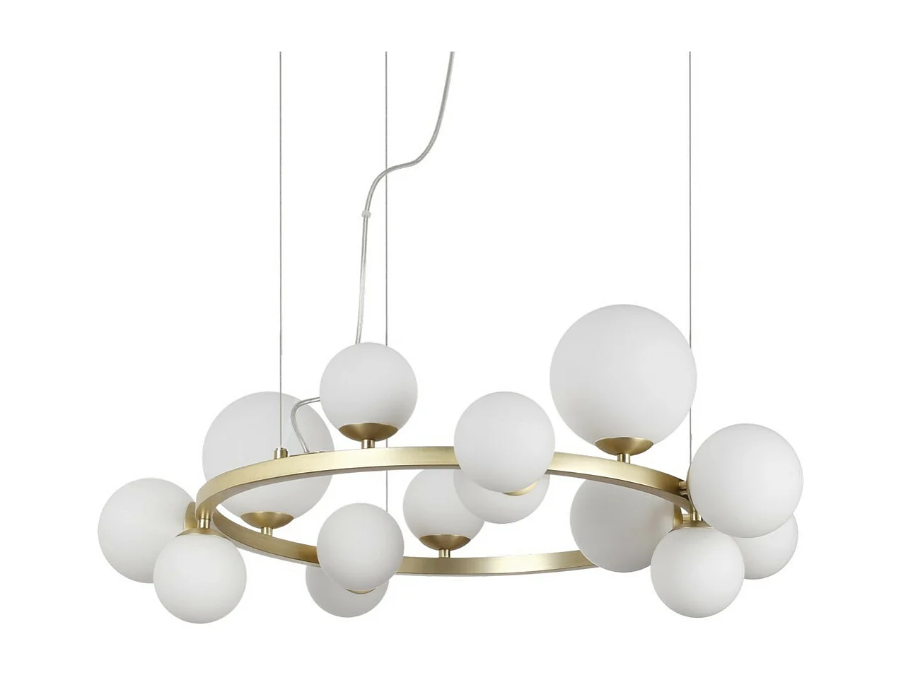 Ideal Lux PERLAGE Plafonnier rond à 14 lumières en laiton