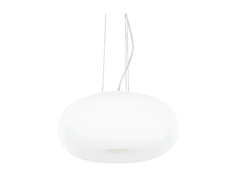Ideal Lux Ulisse - Lámpara colgante de techo con 3 luces, pequeña esfera blanca, E27