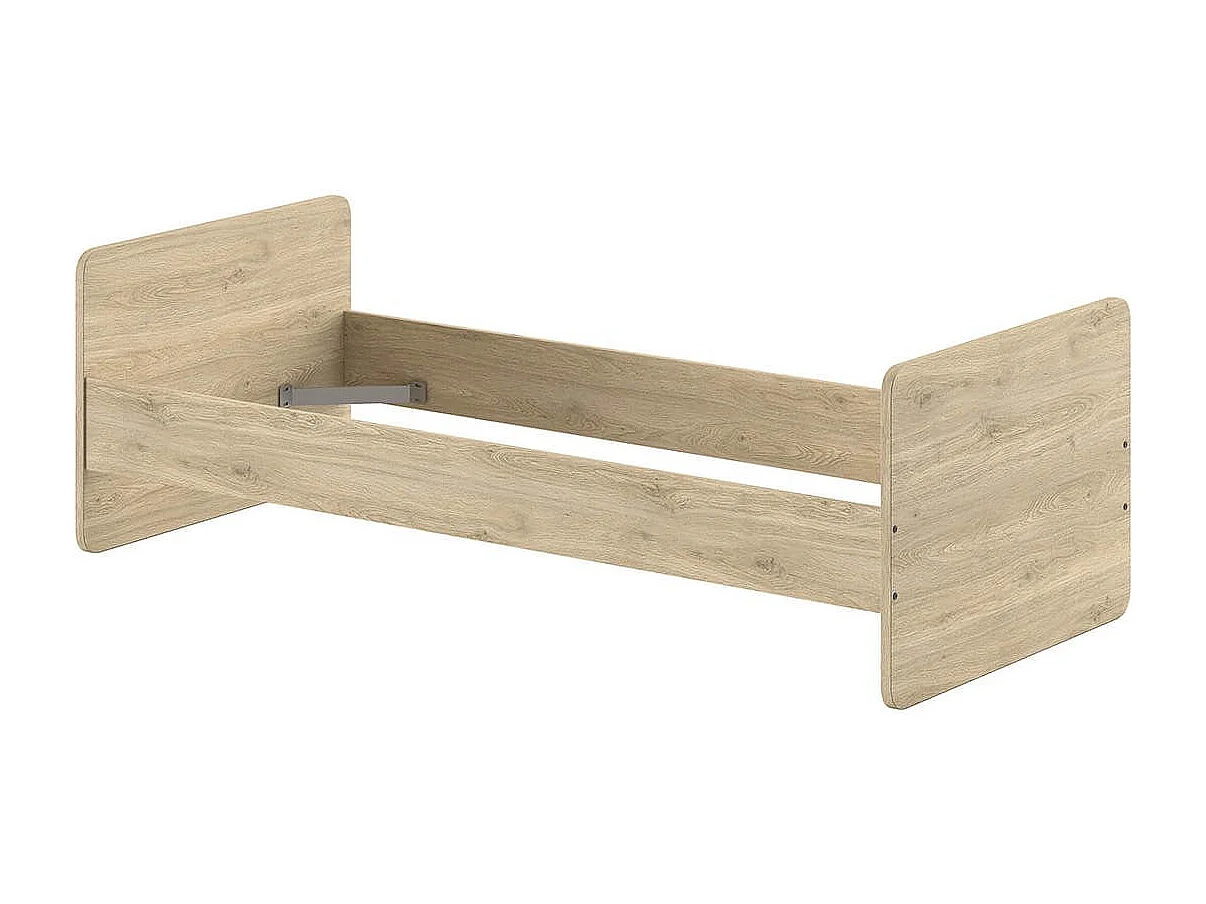 MARCO - Chambre Bébé Lit 60x120cm + Meuble à langer Aspect Chêne clair