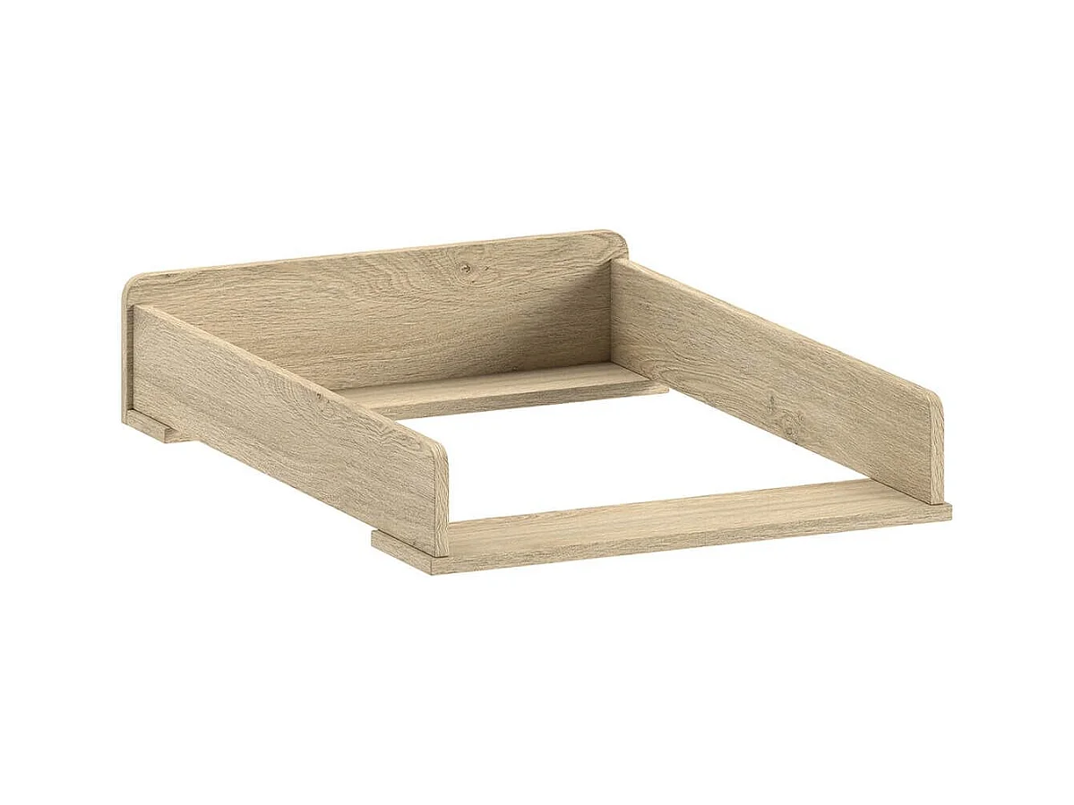 MARCO - Chambre Bébé Lit 60x120cm + Meuble à langer + Armoire 3P Aspect Chêne clair