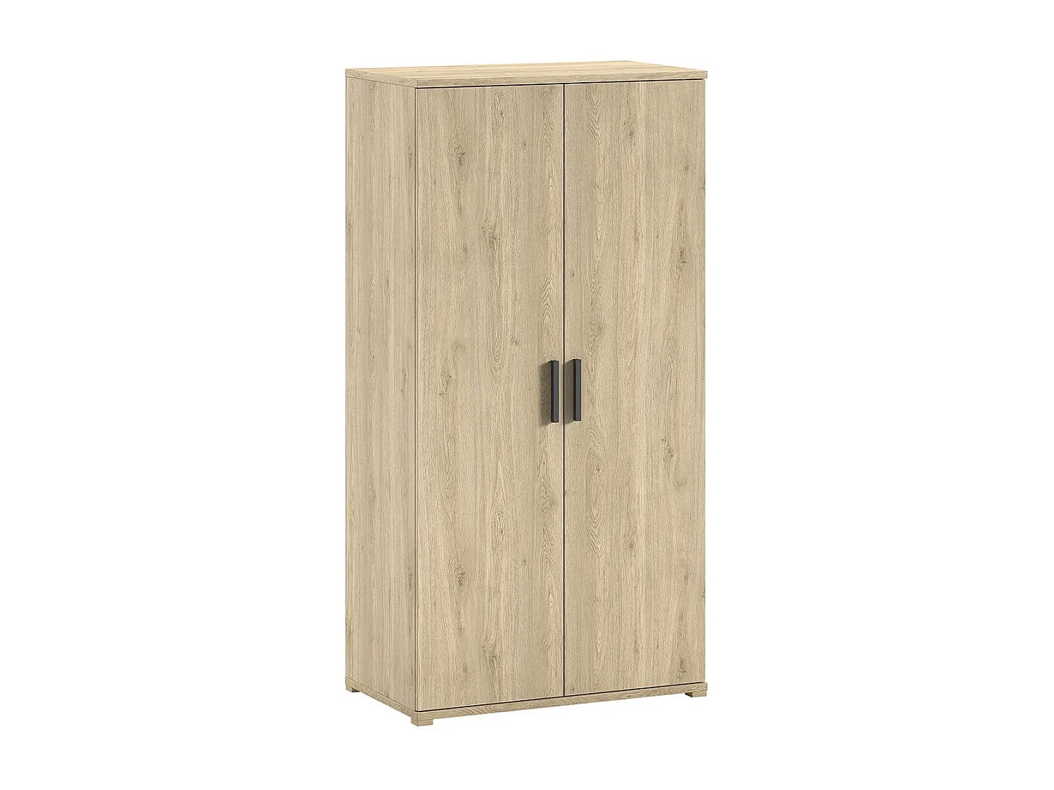 MARCO - Chambre Enfant Lit 90x200cm + Chevet + Armoire 2 Portes Aspect Chêne