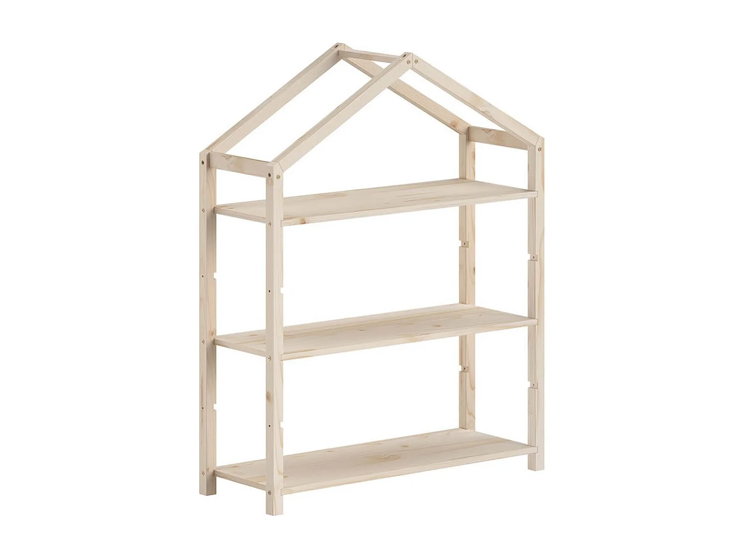 ARKAN - Bibliothèque Cabane en Pin Massif Naturel 3 Niveaux