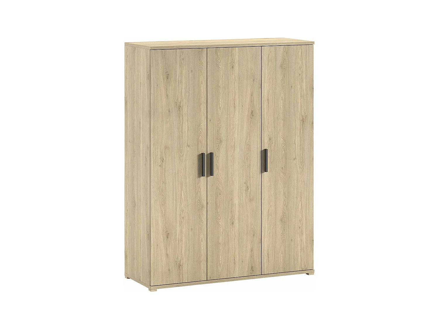 MARCO - Armoire 3 Portes en Mélaminé haute densité Aspect Chêne clair