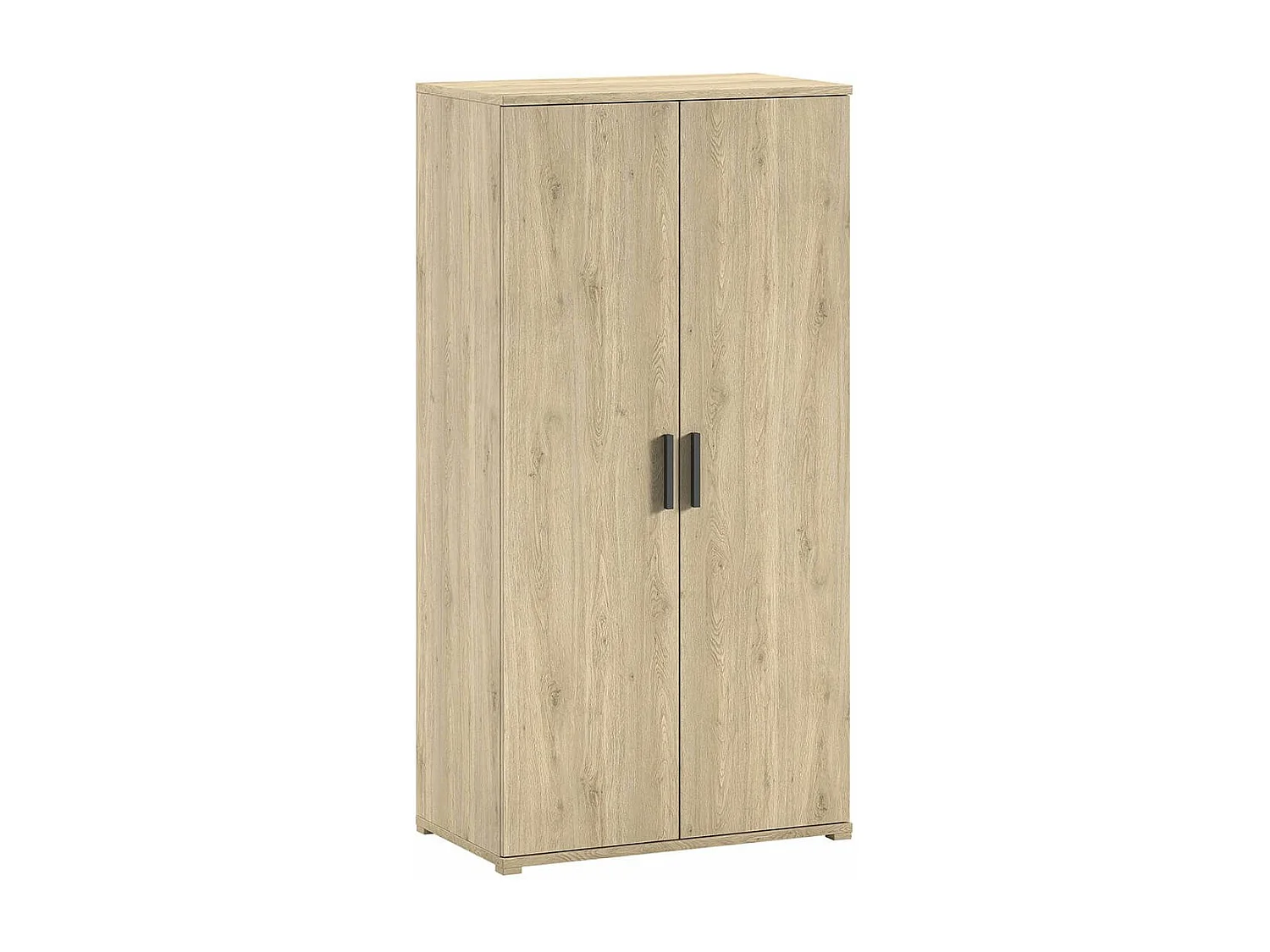 MARCO - Armoire 2 Portes en Mélaminé haute densité Aspect Chêne clair