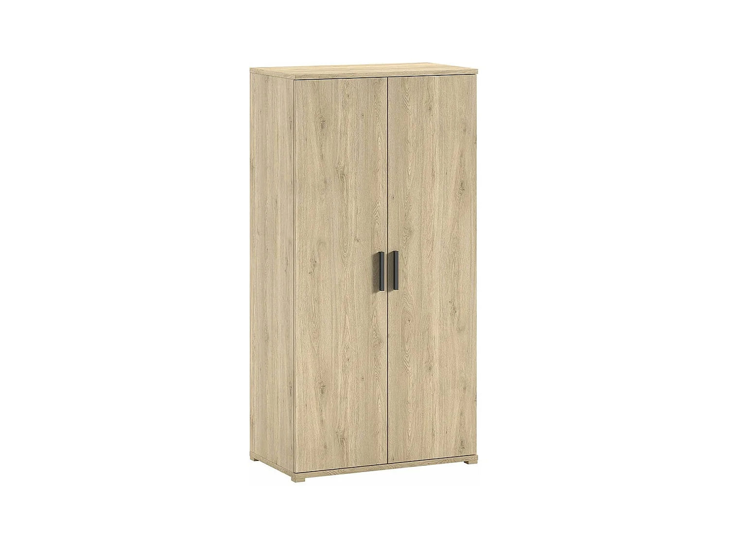 MARCO - Armoire 2 Portes en Mélaminé haute densité Aspect Chêne clair