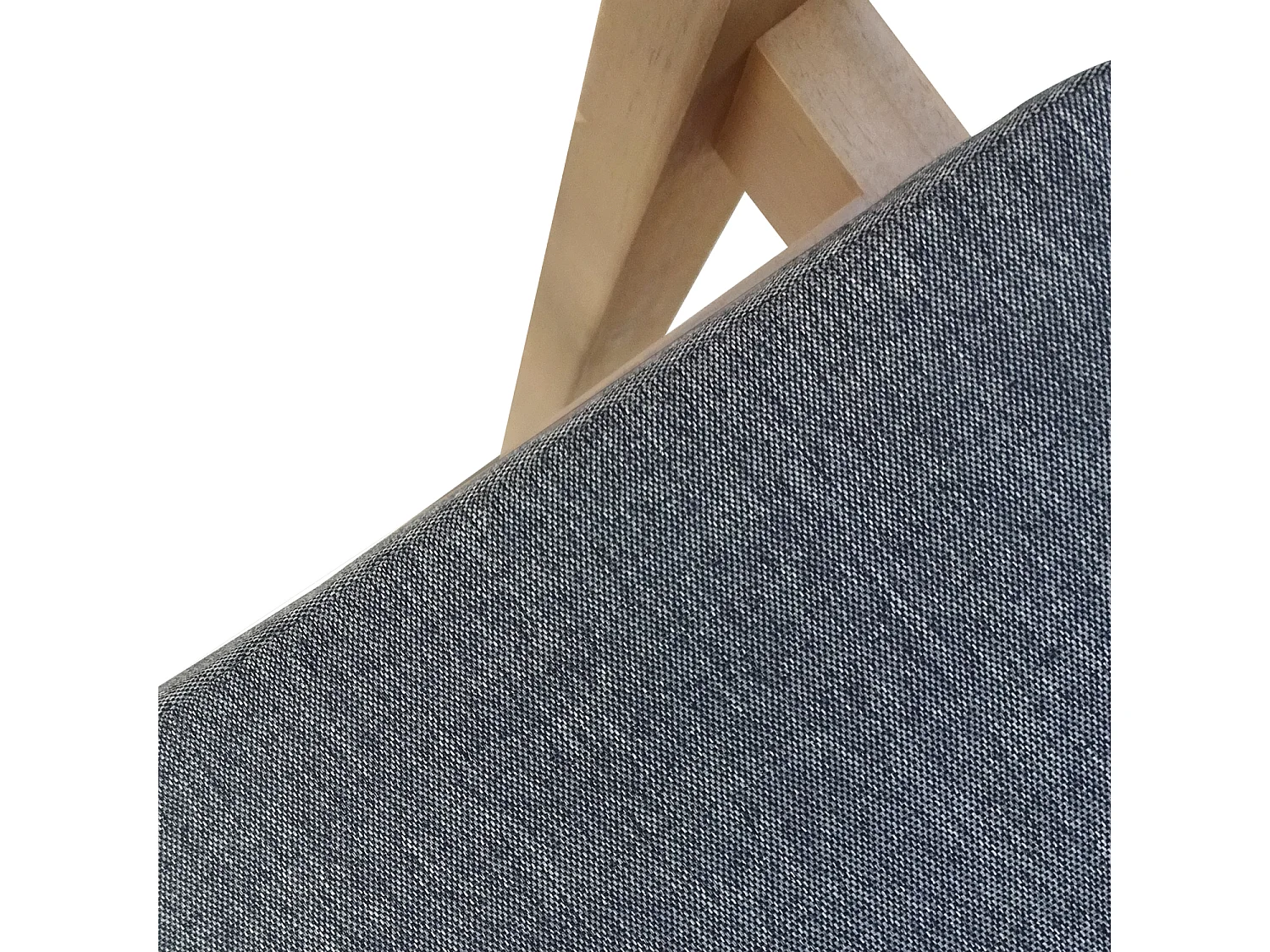 Salon de jardin SIMILAN en acacia 6 places - coussins gris