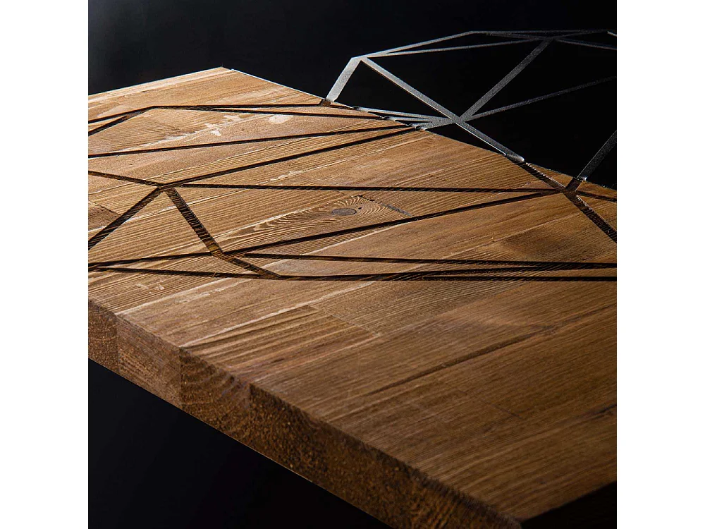 Décoration murale en bois et métal Walnut Coeur