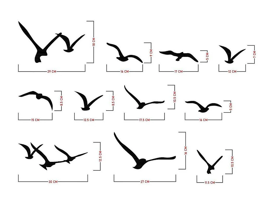 Décoration murale en métal Migration