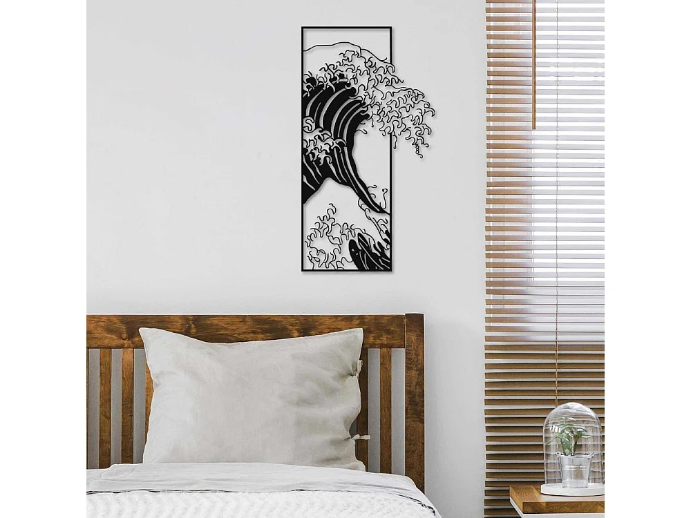 Décoration murale en métal Waves 34 x 62 cm