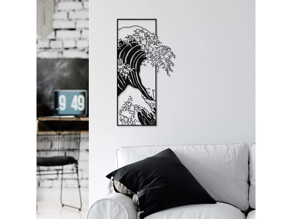 Décoration murale en métal Waves 34 x 62 cm