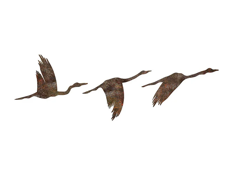Oiseaux décoratifs en métal Rusty Birds (Lot de 3)