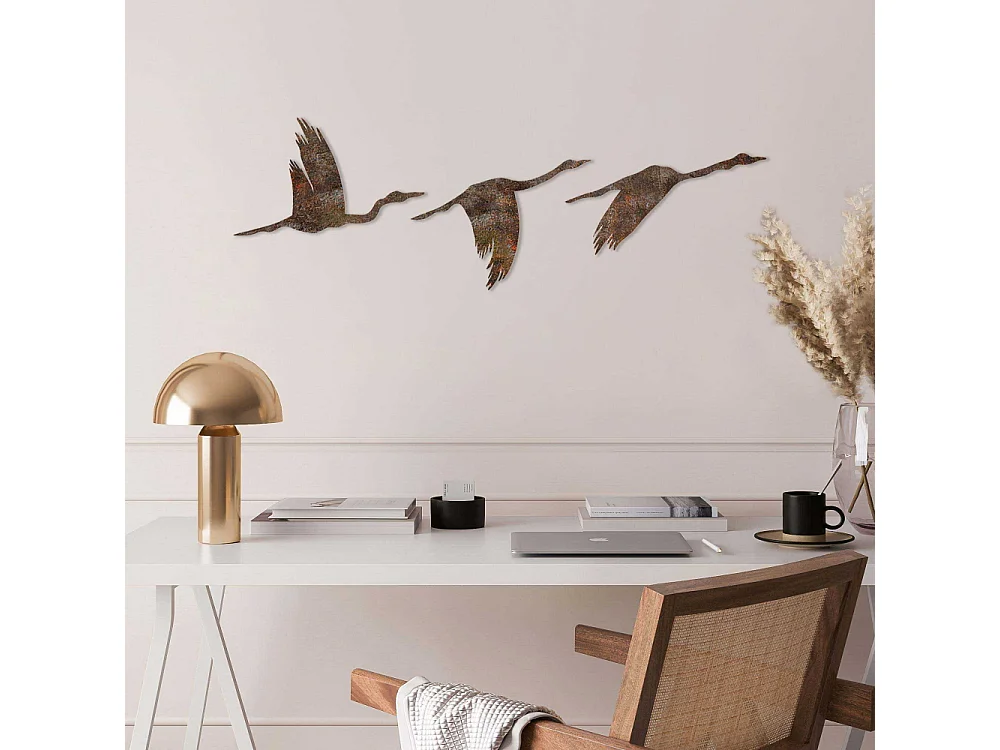 Oiseaux décoratifs en métal Rusty Birds (Lot de 3)