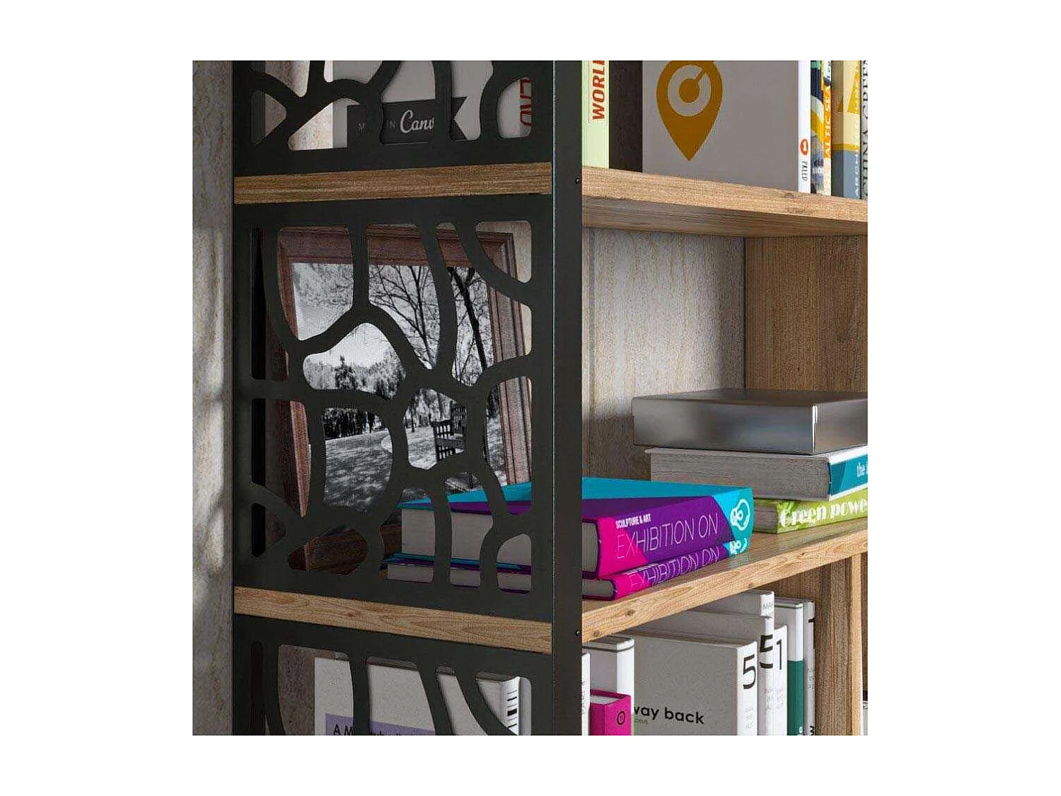 Estante de livros – 120cm x 145cm x 25cm – Pinho Atlântico – Aglomerado de madeira