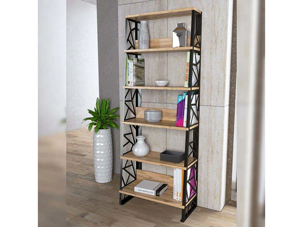 Estante de livros – 60 cm x 160 cm x 30 cm – Pinho Atlântico – Aglomerado de madeira