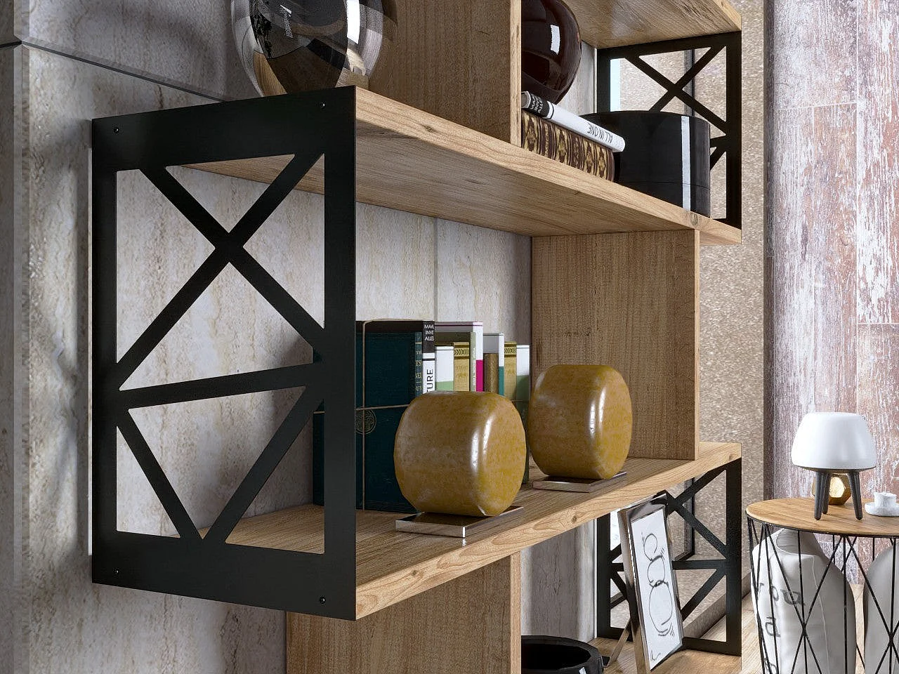 Estante de livros – 90cm x 138cm x 20cm – Pinho Atlântico – Aglomerado