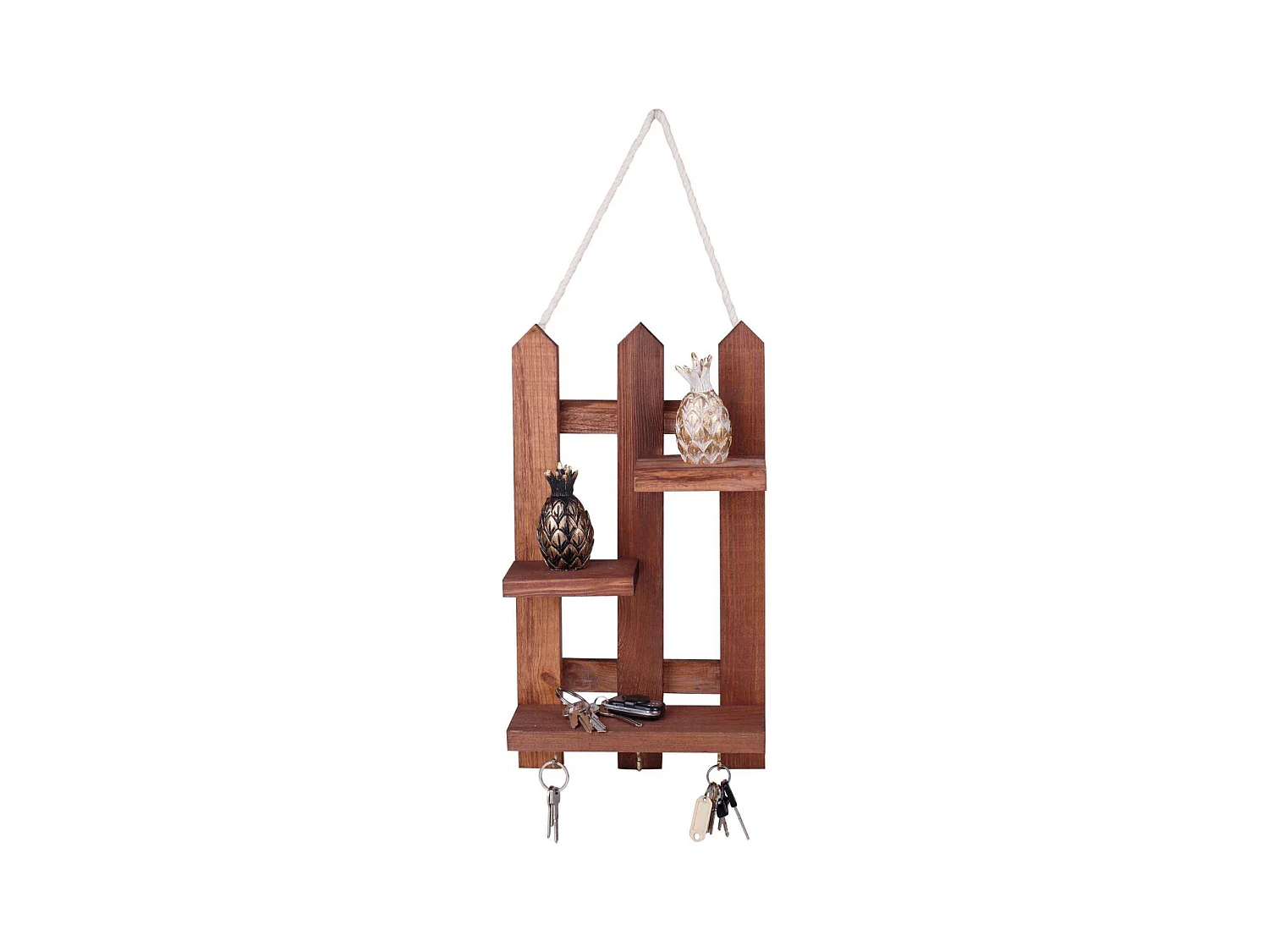 Etagère décorative en bois avec supports à clés Key