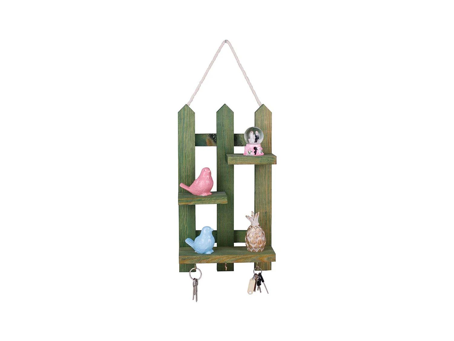 Etagère décorative en bois avec supports à clés Key
