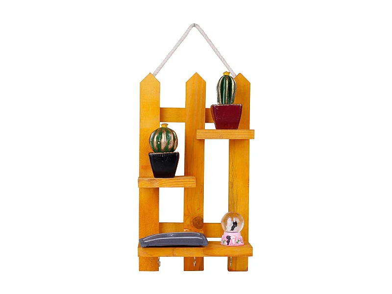 Etagère décorative en bois avec supports à clés Key