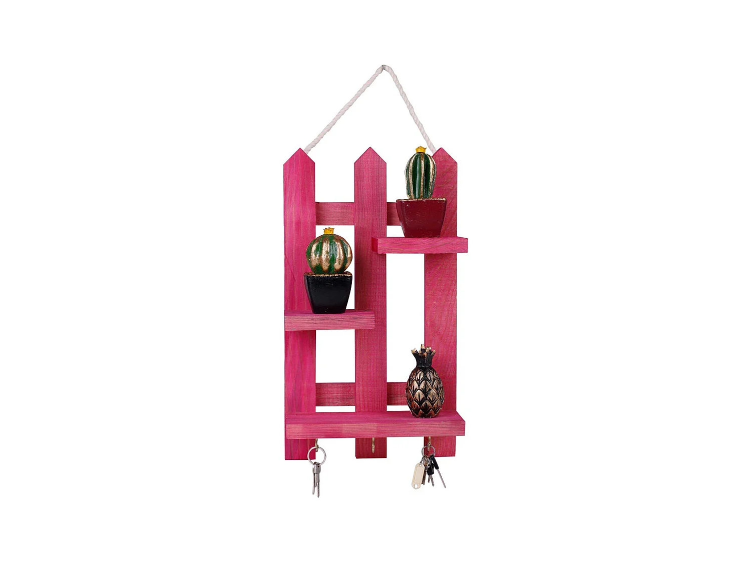 Etagère décorative en bois avec supports à clés Key