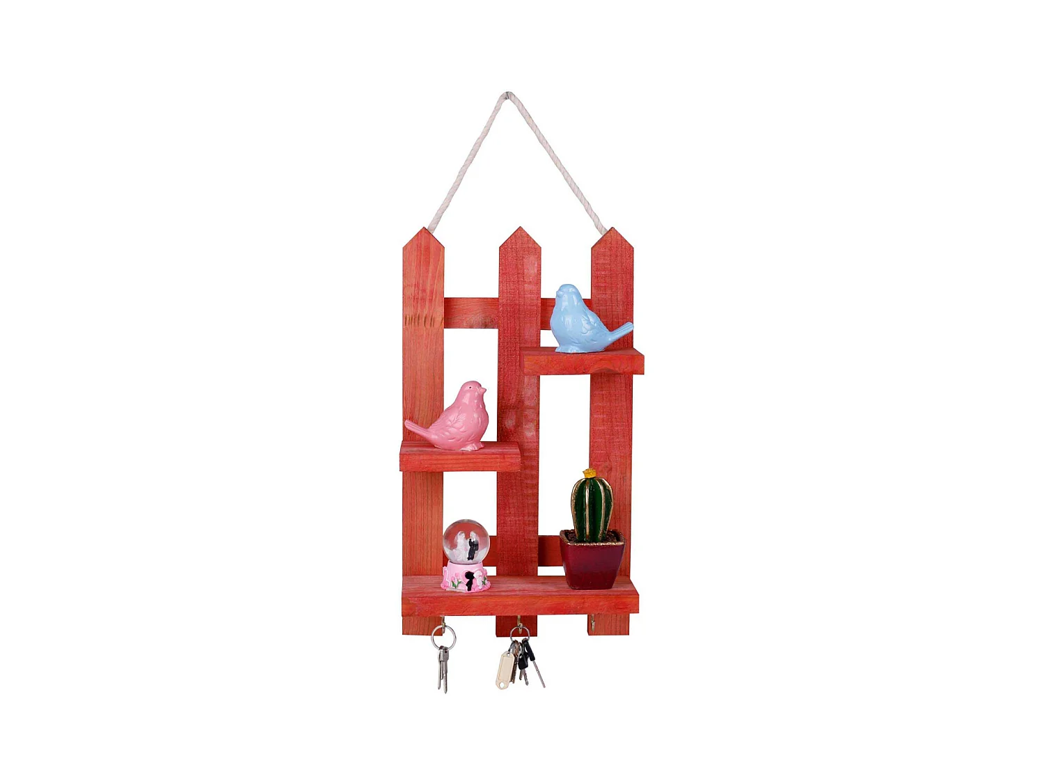 Etagère décorative en bois avec supports à clés Key
