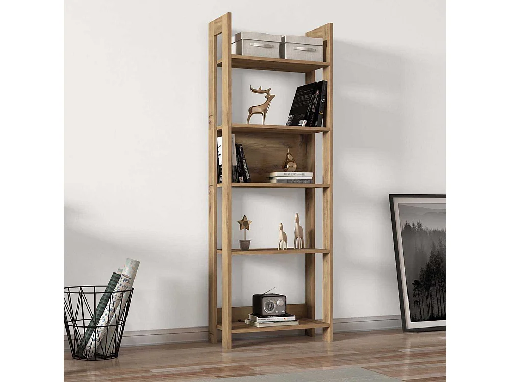 Etagère 5 niveaux en aggloméré Country