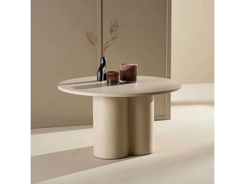 Olivia salontafel Ø80cm beige.