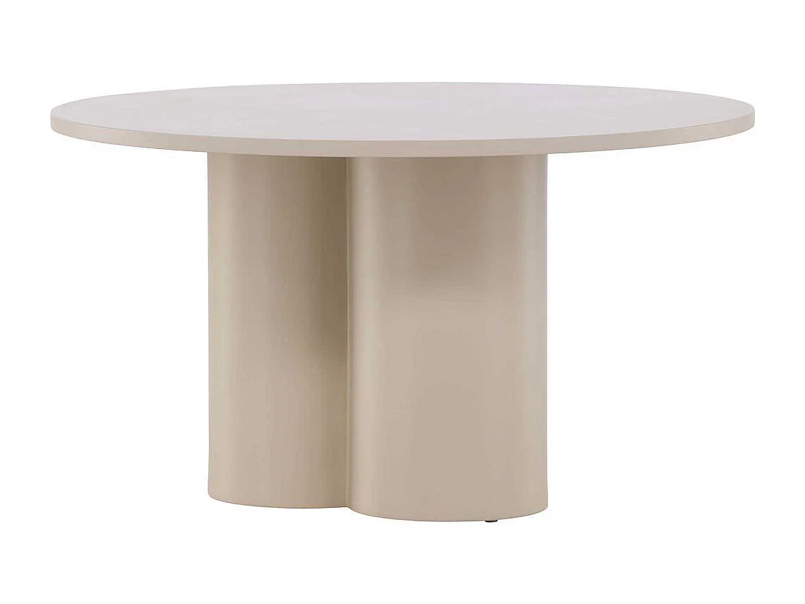 Table Basse Ronde "Olivia" 80cm Beige