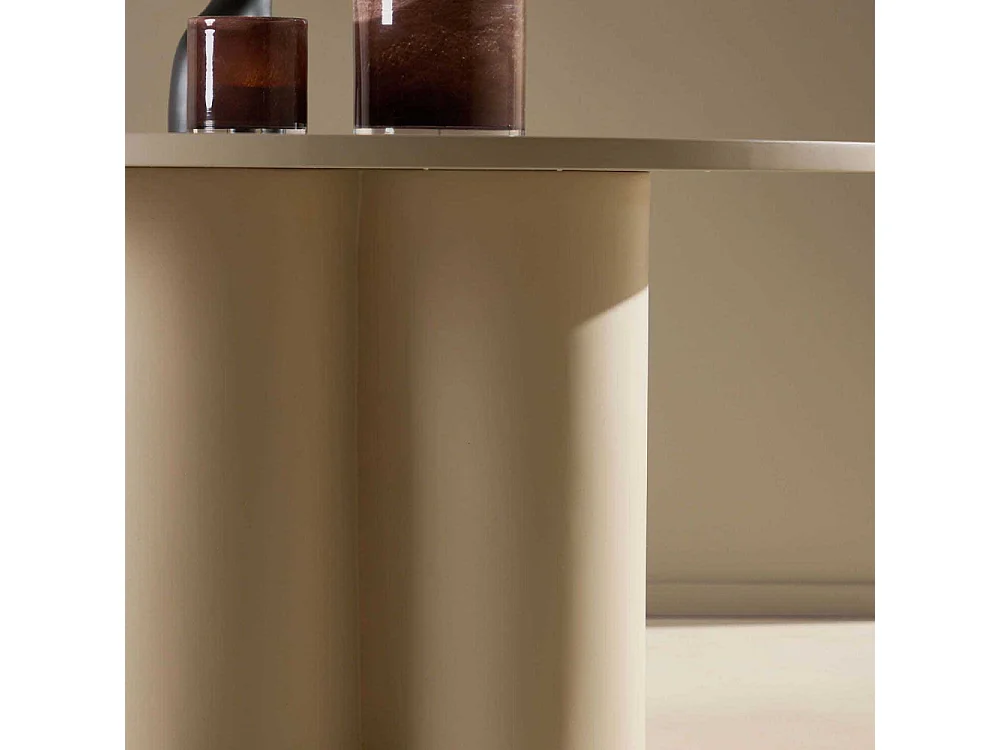 Table Basse Ronde "Olivia" 80cm Beige