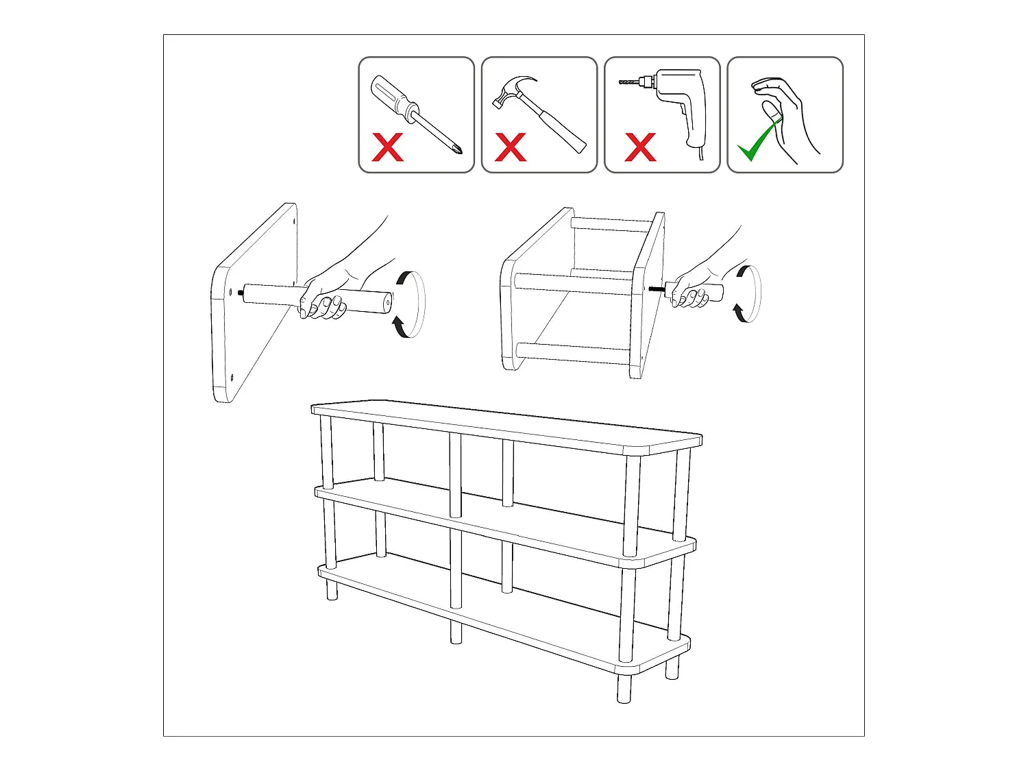 Estante rústico en MDF revestido de melamina – 150 cm – Pinheiro Atlântico