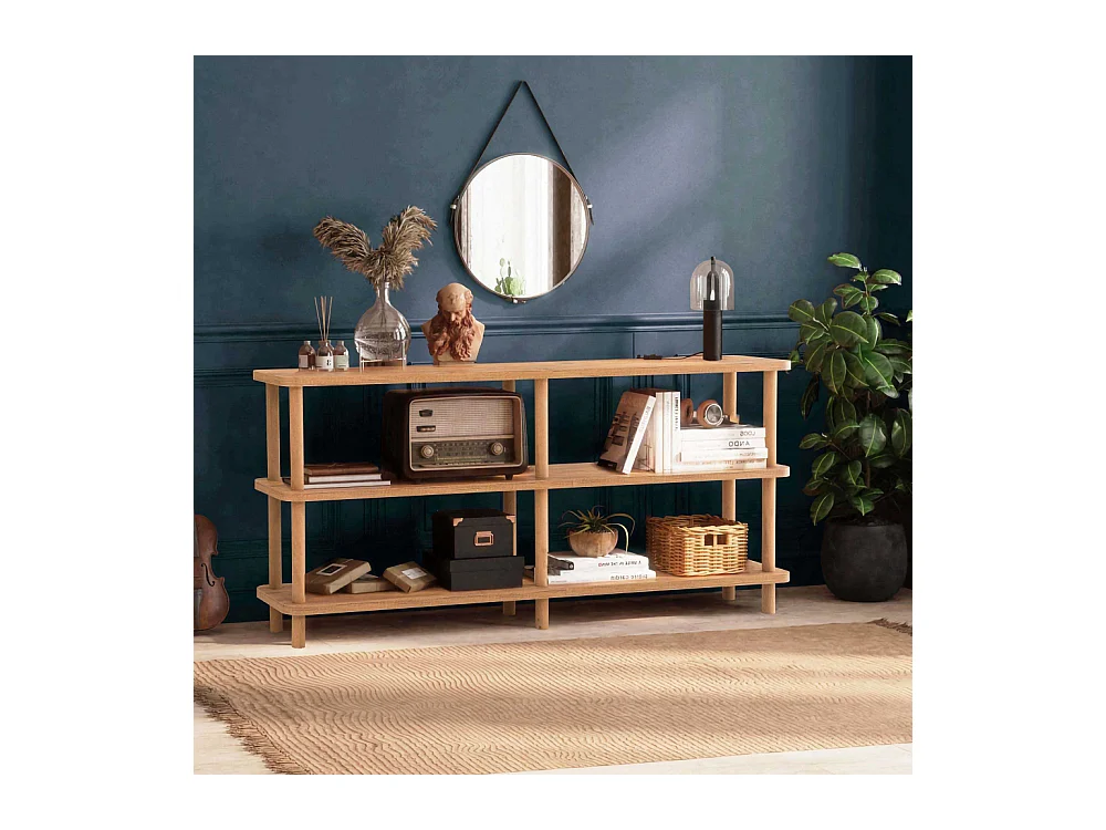 Estante rústico en MDF revestido de melamina – 150 cm – Pinheiro Atlântico