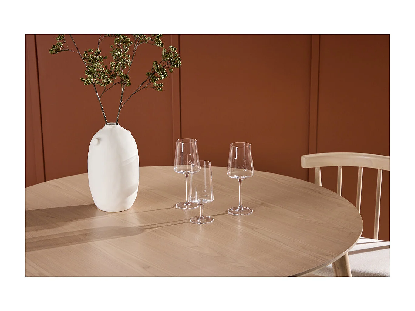 Table à Manger Ronde "Flora" 120cm Naturel