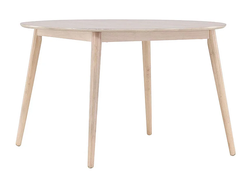 Flora table à manger Ø120cm whitewash.