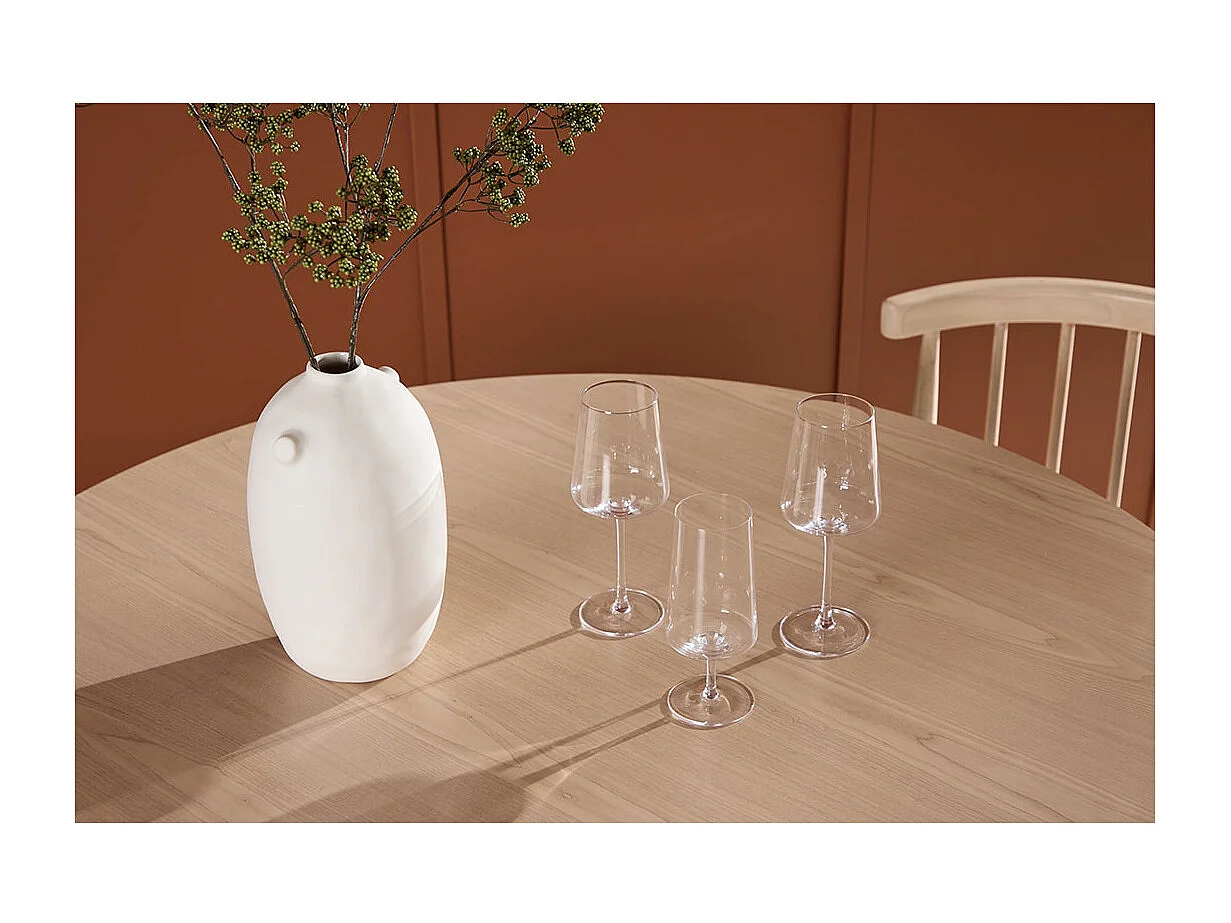 Flora table à manger Ø120cm whitewash.