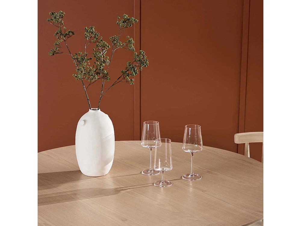 Flora table à manger Ø120cm whitewash.