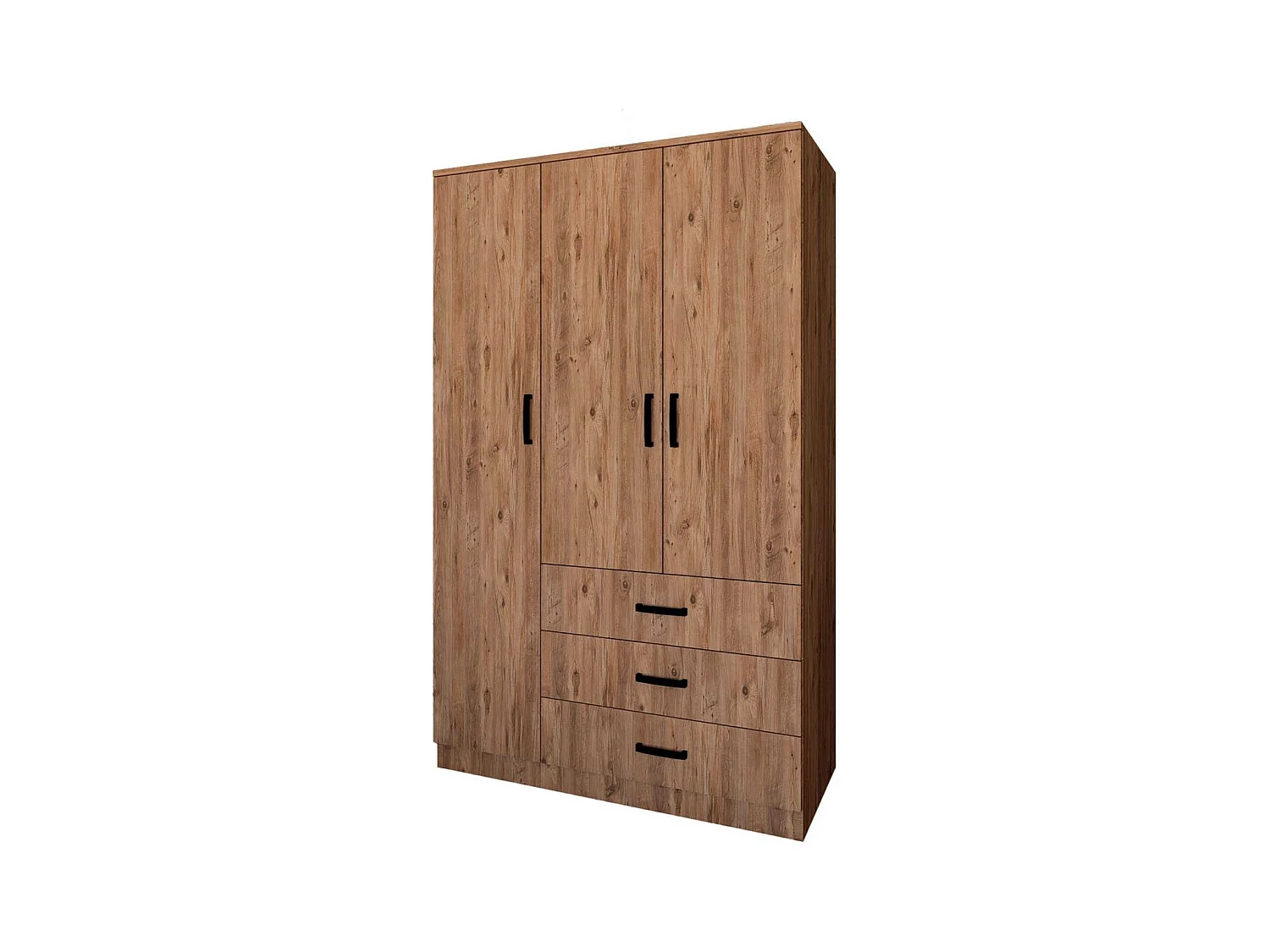 Armoire 3 portes 3 tiroir en aggloméré Easy