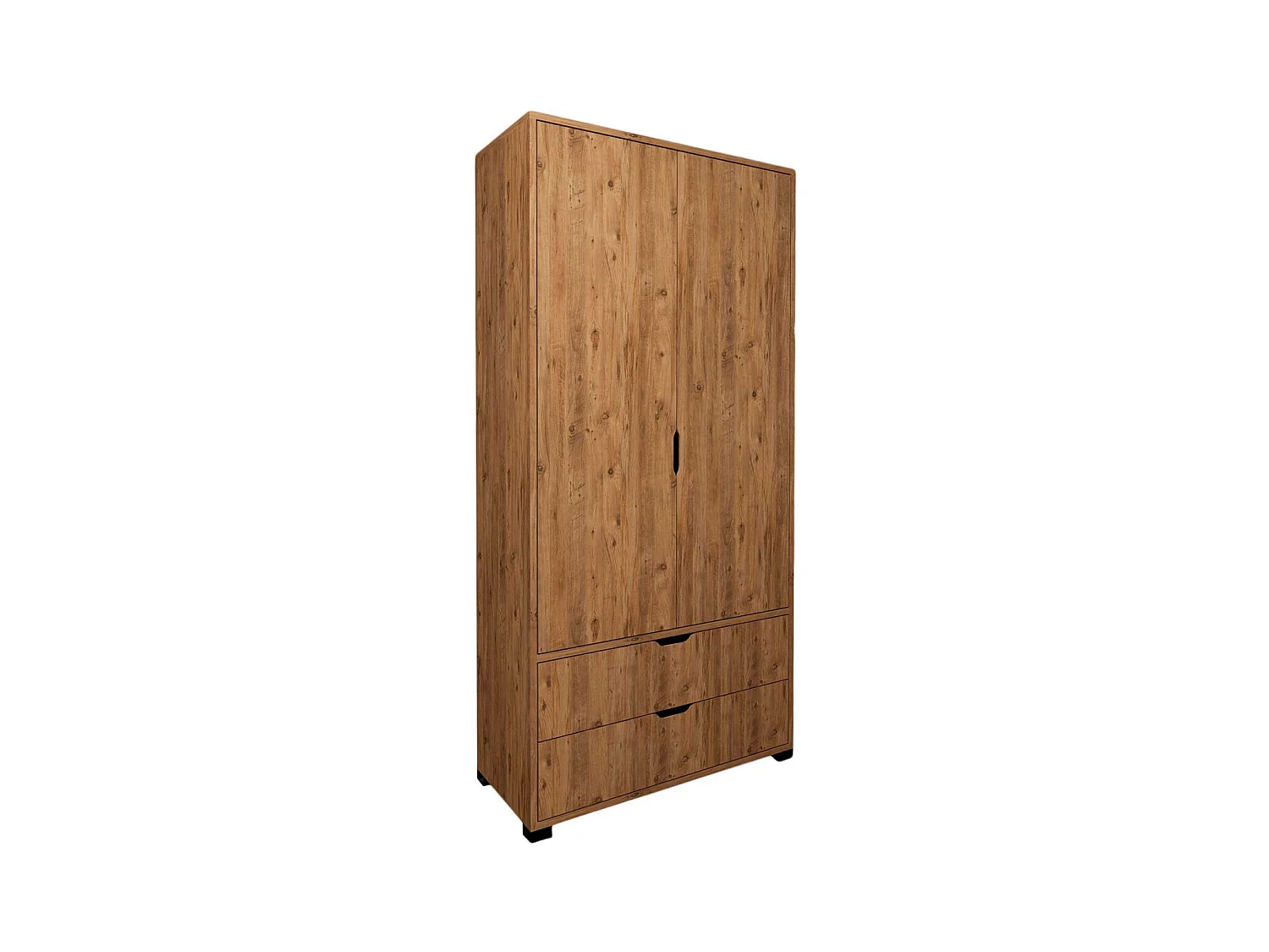 Armoire 2 portes 2 tiroirs en aggloméré Atlas