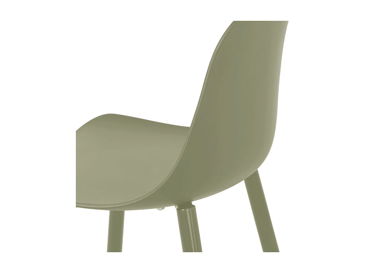 Portland - Lot de 4 tabourets de bar intérieur et extérieur en plastique et métal H65cm - Vert