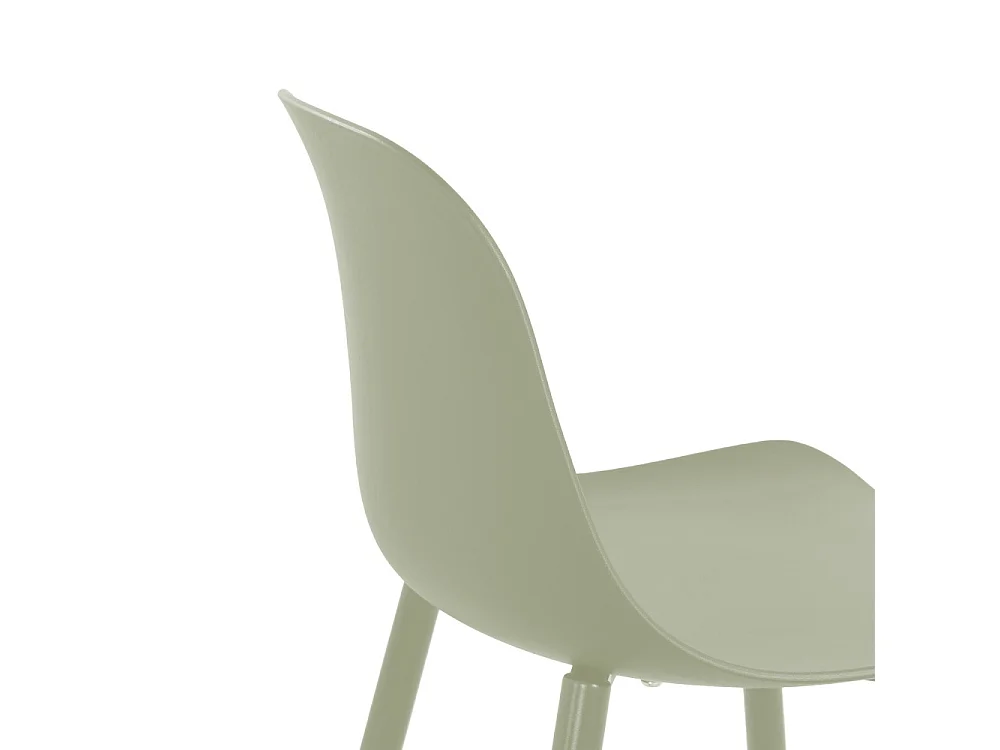 Portland - Lot de 4 tabourets de bar intérieur et extérieur en plastique et métal H65cm - Vert