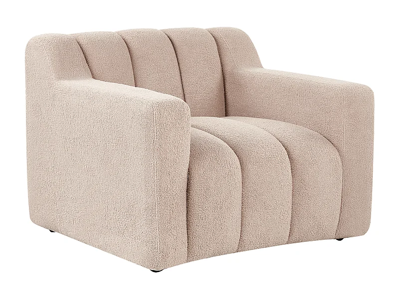 Fauteuil AGERUP Bouclé Beige