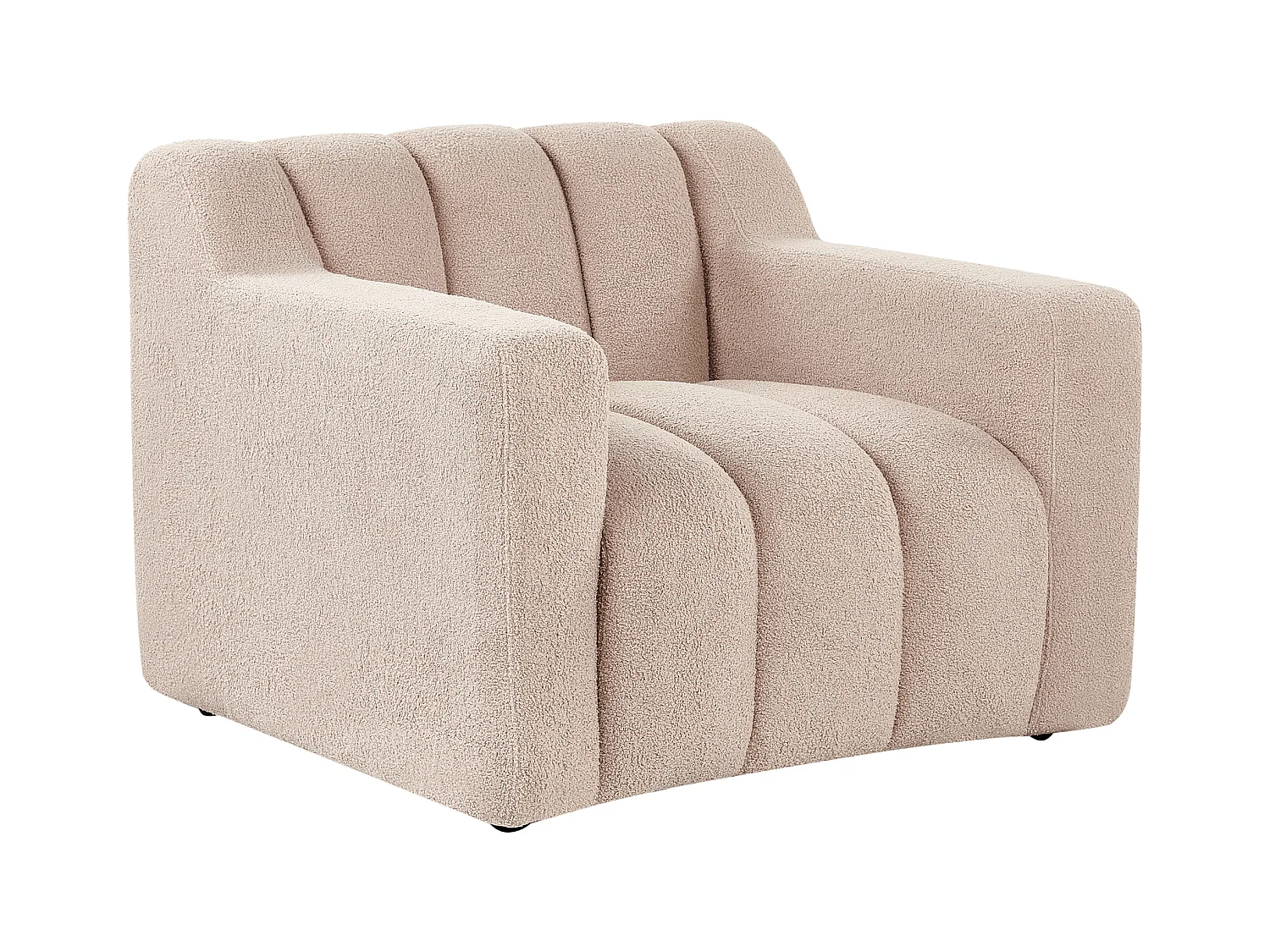 Fauteuil AGERUP Bouclé Beige