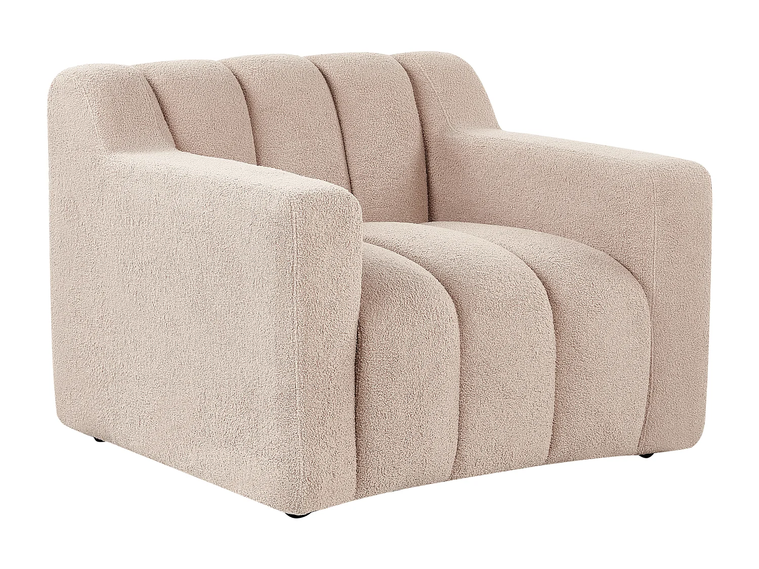 Fauteuil AGERUP Bouclé Beige