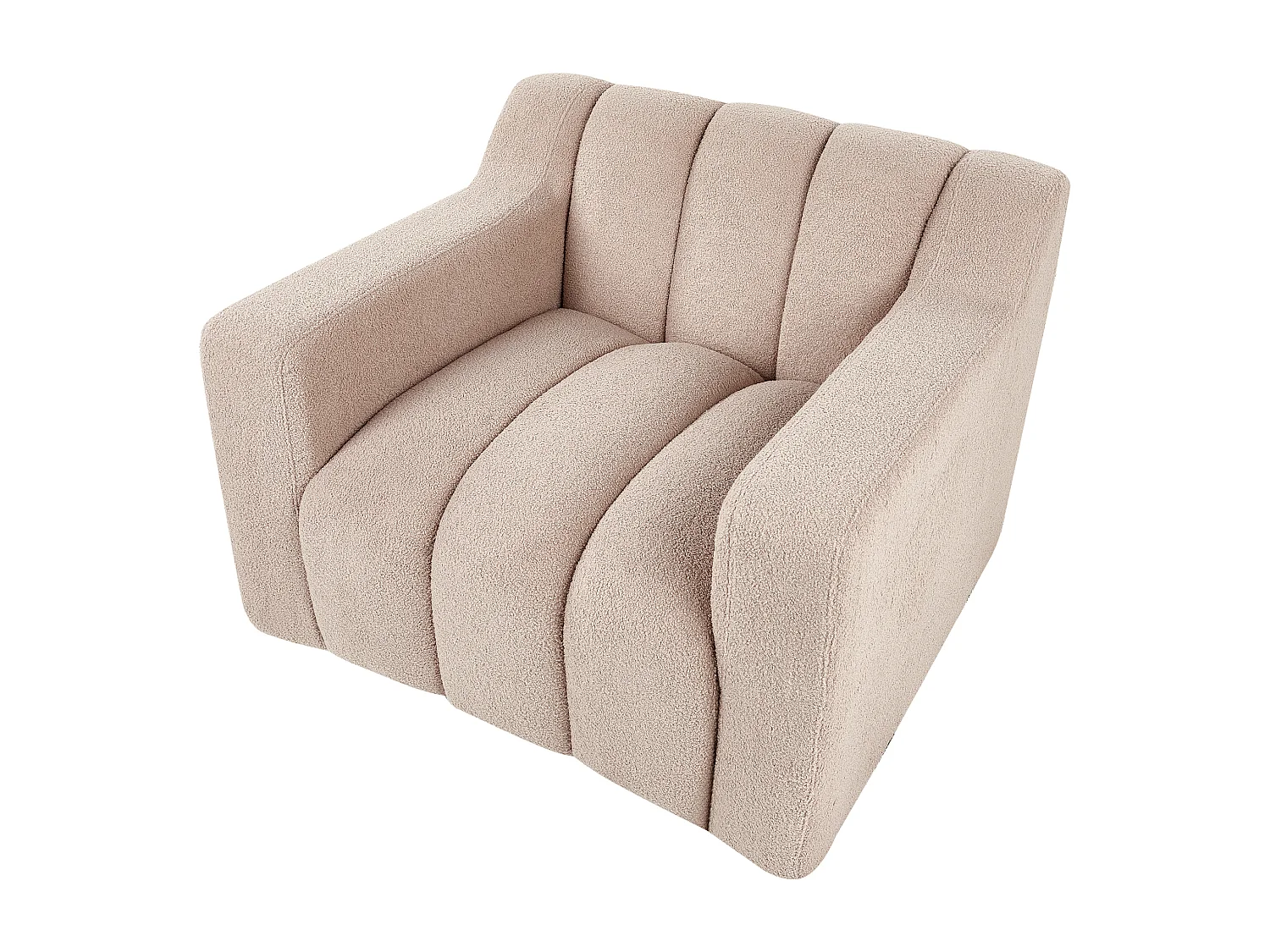 Fauteuil AGERUP Bouclé Beige
